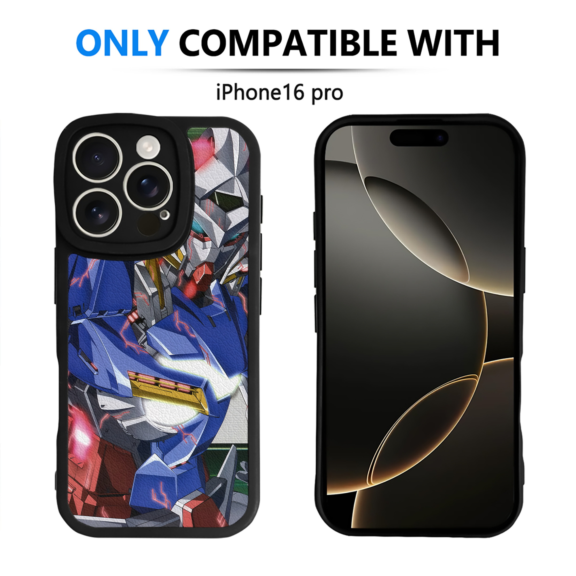 （画像用） 機動戦士ガンダム Mobile Suit Gundam 【iPhone 16シリーズ対応】シリコンスマホケース（レザー調） 材質：シリコン